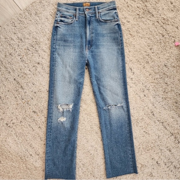 MOTHER high waisted Rider Ankle Fray - Picture 2 of 11